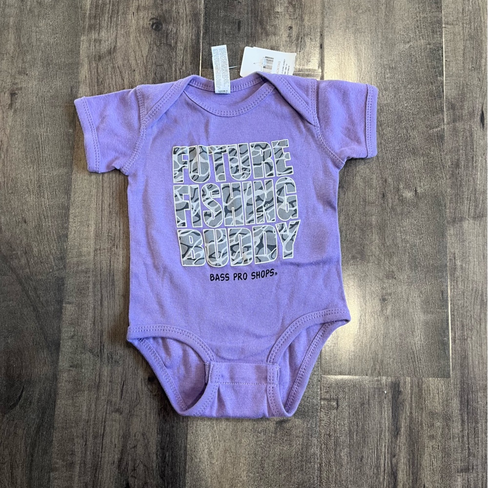 NWT Bass Pro Shops Future Fishing Buddy Infant Size 6 Months  One Piece